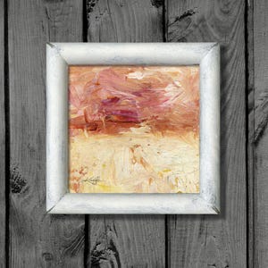 Peinture abstraite, art technique mixte petit cadre, art original, art abordable - Serenity Abstraction 2
