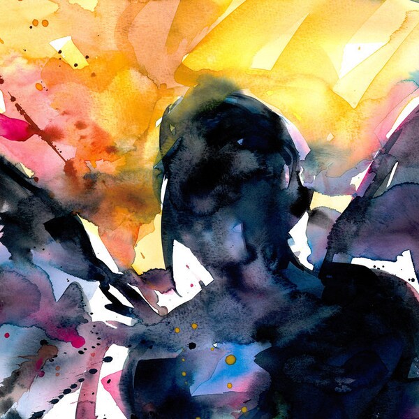 Angel... Abstract print from original painting featured in West Elm Catalog by Kathy Morton Stanion EBSQ