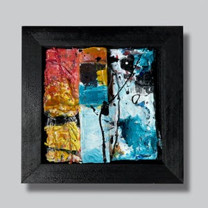 Abstract painting, Small Framed Mixed Media art, Original, Affordable art - Abstract Delights 5