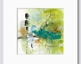 Abstract Mixed media Painting, in Mat by Kathy Morton Stanion - Music Potion 2