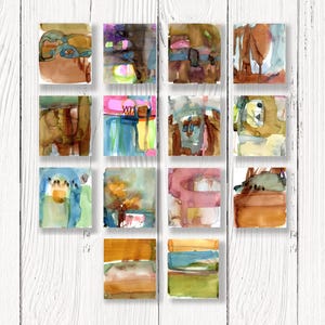 Original Abstract Watercolor Art, Abstract Painting, Affordable art - Watercolor Jewels Group 1