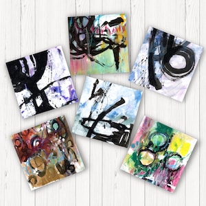 Original Abstract Art, Abstract Painting, Affordable art - Abstract Composition Group 4