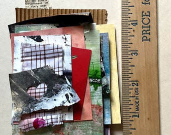 Junk Journal Pack - 15+ Bundle - Hand painted Pieces, Great for use in scrapbooking, collage, mixed media