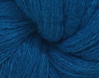 Cyan 80/20 Wool/Alpaca Yarn, Fingering Weight, 2 Ounce Skein