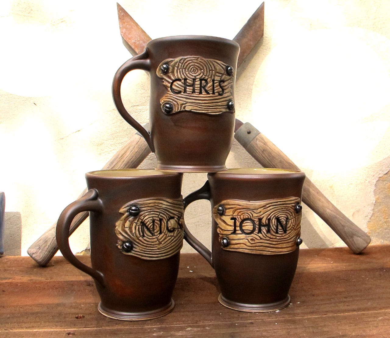 Rustic Mug Personalized Great gift for someone in Etsy