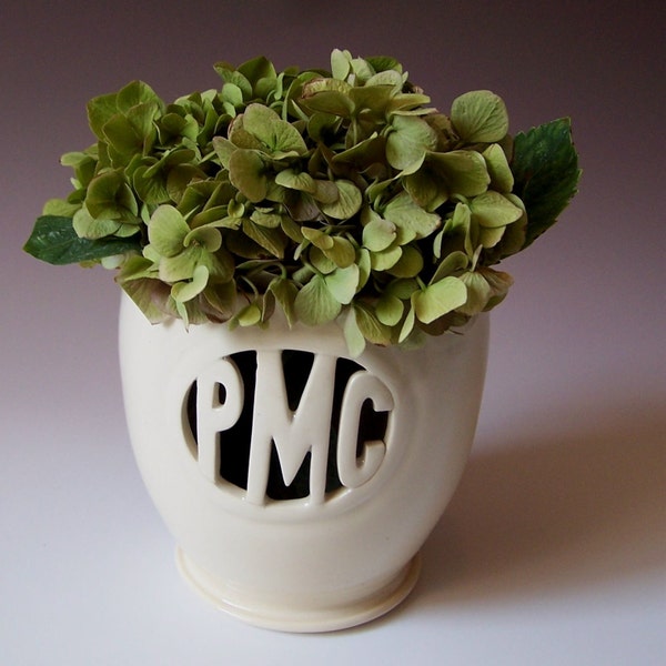 Monogram Vase for the Bride and Groom or an individual