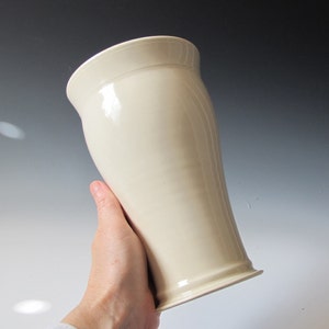 Monogram Vase w/ Initials & Ampersand Personalized hand thrown / carved ceramic Heirloom Wedding Vase / Housewarming Gift Handmade image 3