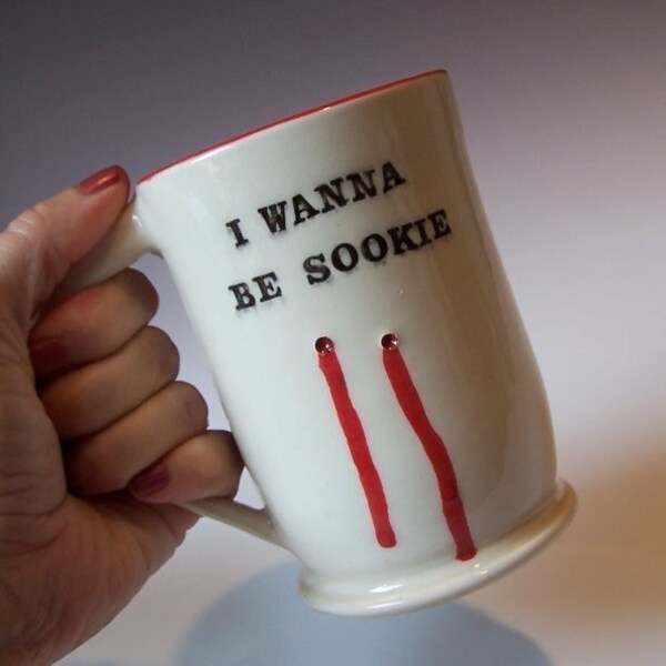 TRUE BLOOD - I Wanna be Sookie - Vampire Bite Mug - MADE TO ORDER