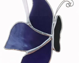 Two Tone Purple Butterfly Suncatcher