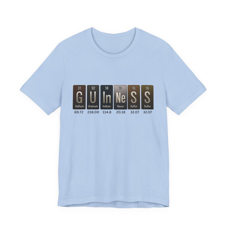 Guinness Periodic Table Shirt - Funny Science Stout Tee zdjęcie 7