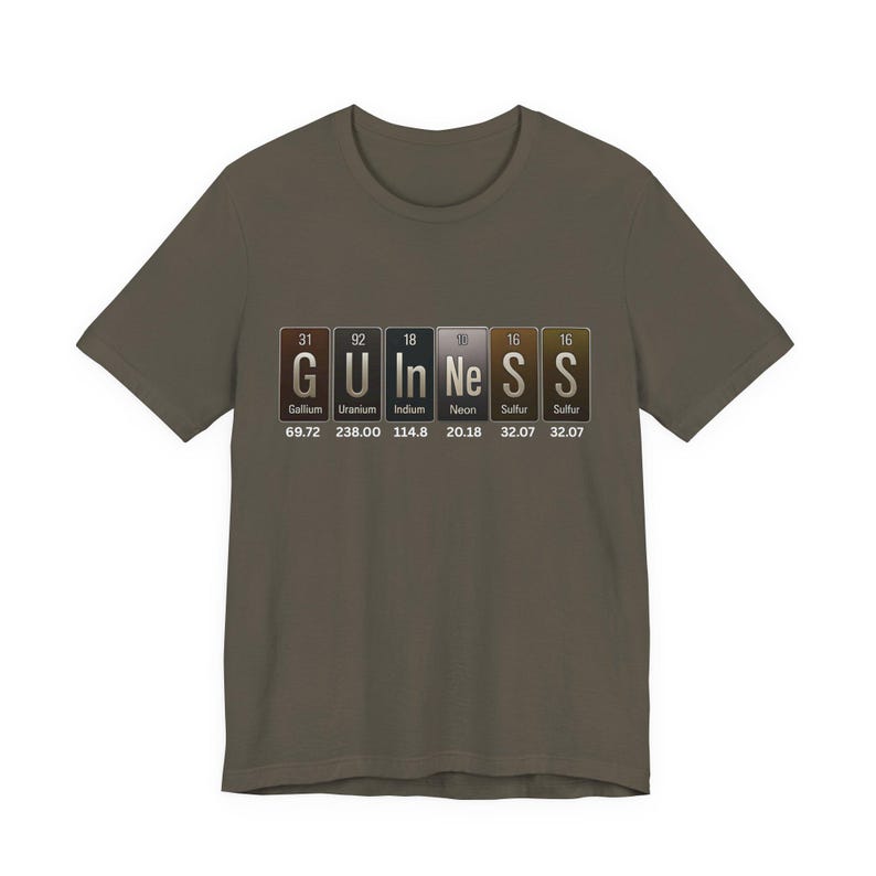 Guinness Periodic Table Shirt - Funny Science Stout Tee zdjęcie 9