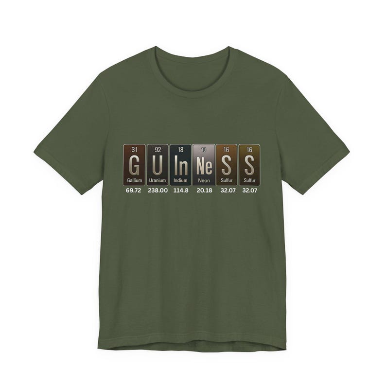 Guinness Periodic Table Shirt - Funny Science Stout Tee zdjęcie 8