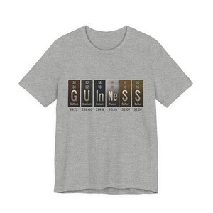 Guinness Periodic Table Shirt - Funny Science Stout Tee zdjęcie 10