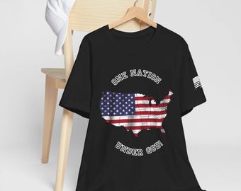 USA Flag Map Shirt - Patriotic American Pride Tee