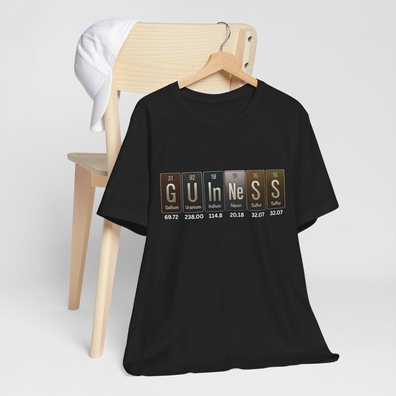 Guinness Periodic Table Shirt - Funny Science Stout Tee zdjęcie 1
