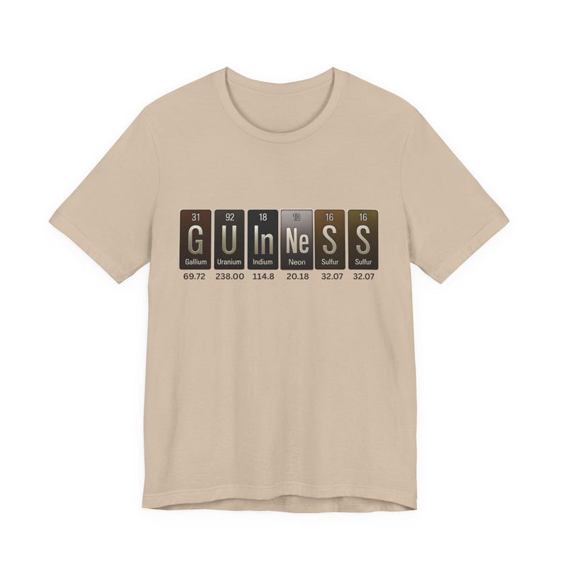 Guinness Periodic Table Shirt - Funny Science Stout Tee zdjęcie 6