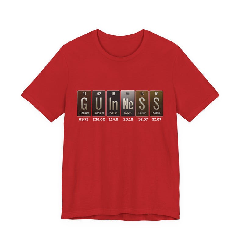 Guinness Periodic Table Shirt - Funny Science Stout Tee zdjęcie 13