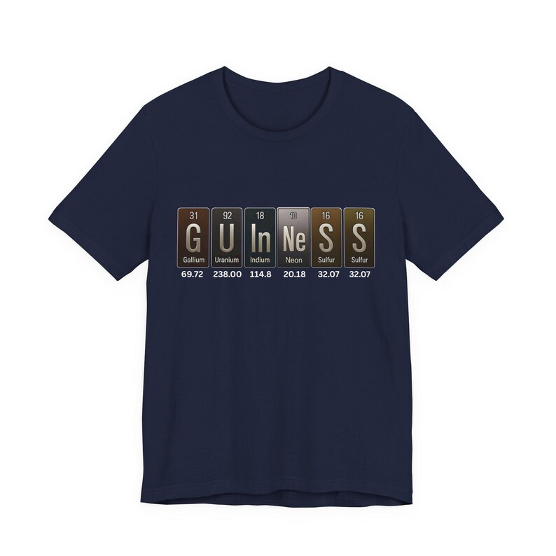Guinness Periodic Table Shirt - Funny Science Stout Tee zdjęcie 14