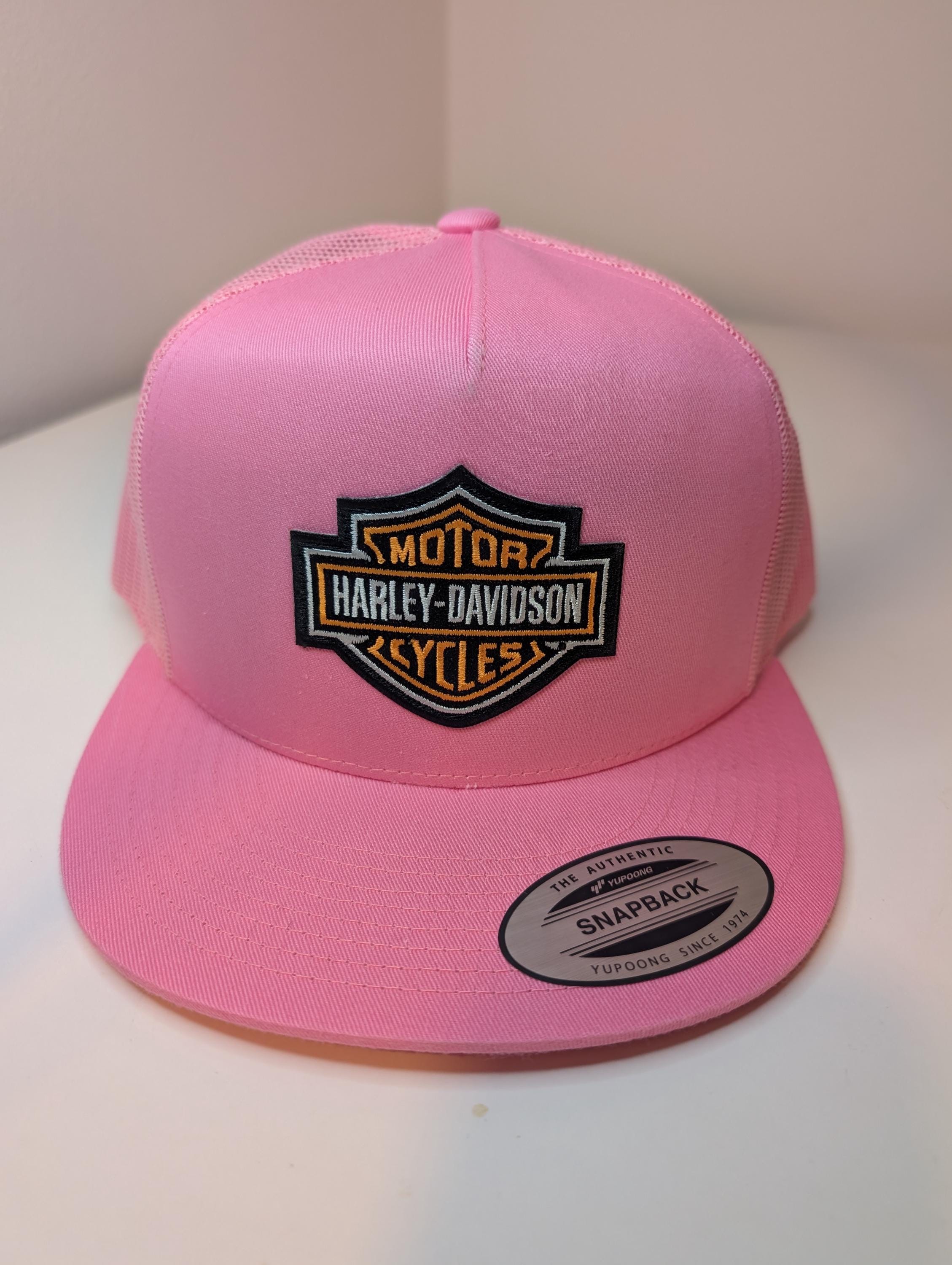 Harley-Davidson Pink Baseball Hat ⛓Harley Davidson⛓ Super cute blush pink Harley hat... | Depop main image 4