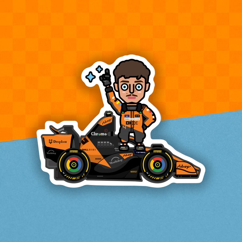 F1 Lando Norris Sticker Victory Sticker With Mclaren for Notebooks ...