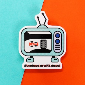 Formula 1 Sticker - Sundays are F1 days | Motorsport | Race Day Sticker | F1 Formula 1 waterproof sticker for notebooks, laptops and bottles