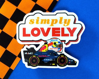 Simplemente encantador / Pegatina de F1 y coche de carreras / Deportes de motor / Bonita pegatina de piloto de Fórmula 1 para portátiles, portátiles y botellas