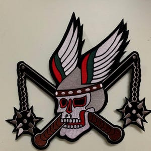 Warlord MC Sydney 35cm iron on embroidered set