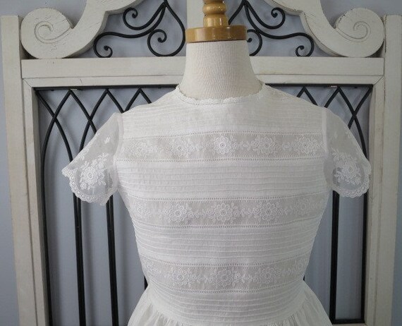 linen communion dress