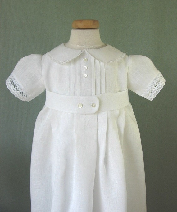 Boys Christening Gown Baptism Gown in Linen Joseph Etsy