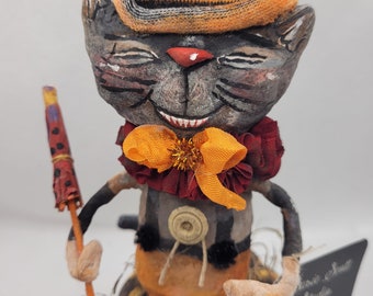 Junk Yard Cat Vintage inspirierte Figur aus gesponnener Baumwolle