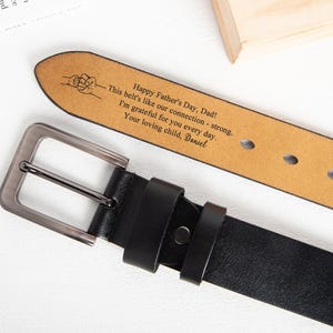 Personalized Leather Belt for Anniversary, Handcrafted Custom Belt for Him, Premium Men&#39;s Leather Belt, Father&#39;s day gift