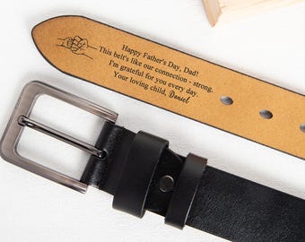Personalized Leather Belt for Anniversary, Handcrafted Custom Belt for Him, Premium Men's Leather Belt, Father's day gift