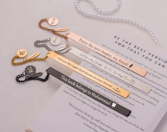 Bladwijzer metalen jubileum, afstudeercadeau voor vrouwen, gepersonaliseerde bladwijzer, waarderingscadeau leraar, graduatiecadeau, pensioencadeau
