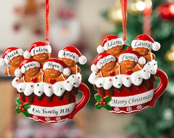 Custom Resin Family Ornament, Personalized Gingerbread Christmas Ornament 2026,Gingerbread Christmas Decor, Christmas Tree Decor