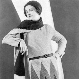 Columbia Sport Coat - Vintage 1930s Crochet Pattern - PDF eBook