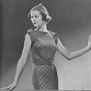 1930s Vintage Dress Pattern - ORAN Lace Knitting Pattern - PDF eBook
