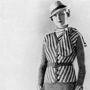 1930s Exclusive Durban Vintage Knitting Pattern - Lustre Crepe Suit - PDF eBook