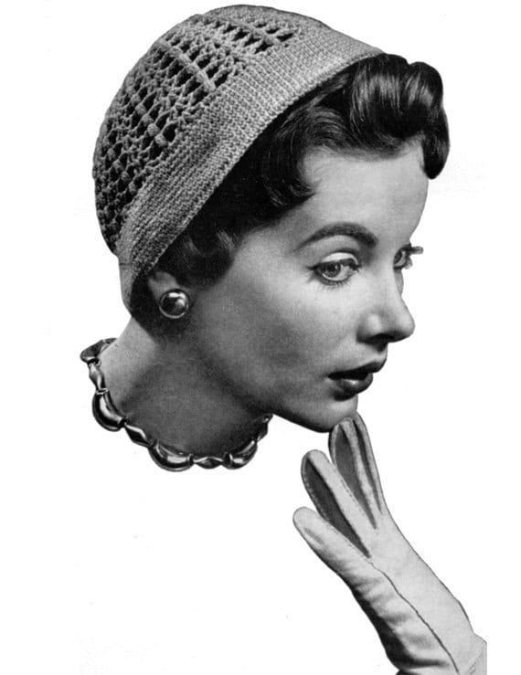 Lace Cloche Vintage Crochet Hat Pattern 1940s 50s PDF eBook
