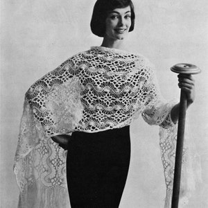Hairpin Lace Stole - Vintage Crochet Pattern - Wrap / Shawl - Digital PDF eBook