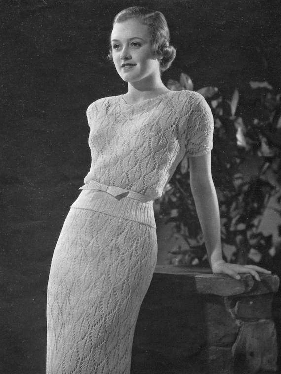 Modele de robe vintage des annees 1930 LE modele de tricot en dentelle ideal eBook PDF