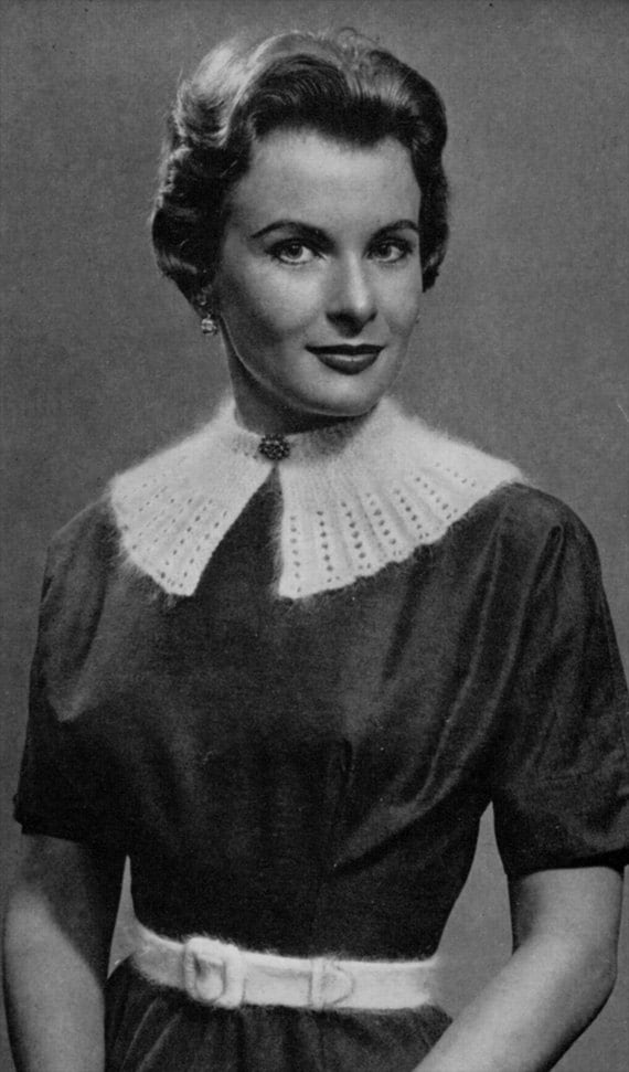 1940s Knitted Collar and Belt Vintage Accessories Pattern - PDF eBook
