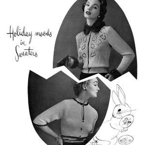 Vintage 50s Crocheted Bolero and Beaded Cardigan Patterns - Easter Holiday Special