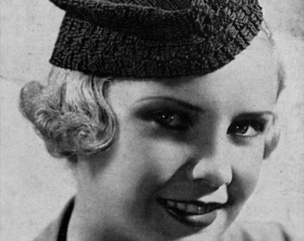 Scotch Beret - Vintage 1930s Knitting Hat Pattern