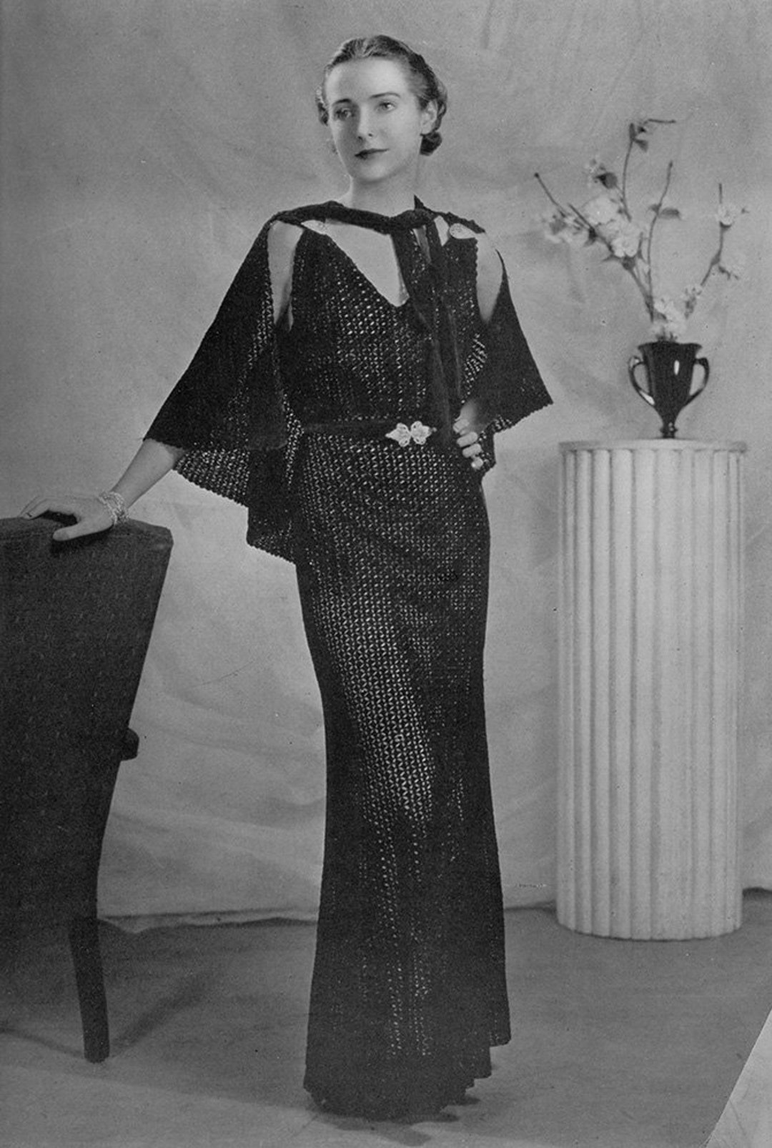 ワンピース 1930s Embroidered Sheer Folk Dress 1930s Embroidered Sheer Folk Dress