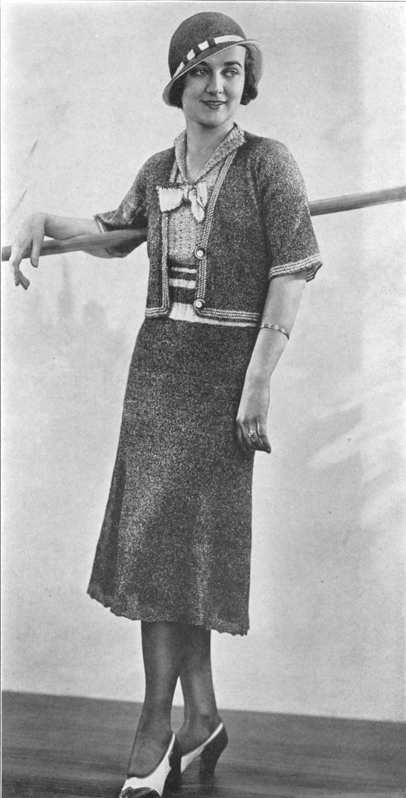 Columbia Sweater Dress & Coat Vintage 1930s Crochet Pattern | Etsy