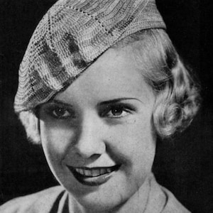 Pinch-Tuck Beret - Vintage 1930s Crochet Hat Pattern