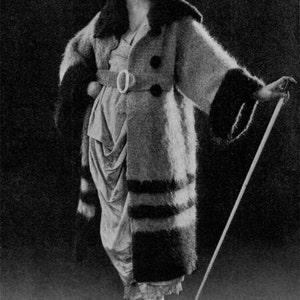 Vigola Flapper Ära Abendmantel, Vintage Häkelanleitung, 1922