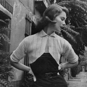 1950s Spring Bolero - Vintage Knitting Pattern - PDF eBook