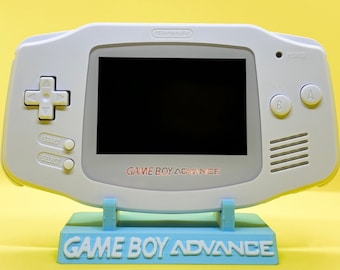 Nintendo Gameboy Advance GBA Display Stand for Gameboy Advance Handheld Retro Game Console Holder Gaming Accessory Gamer Gift Blue and White