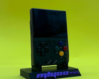 Soporte de exhibición para consola portátil de emulación Miyoo Mini, color negro y morado, soporte para dispositivo de juego retro, solo para Miyoo Mini